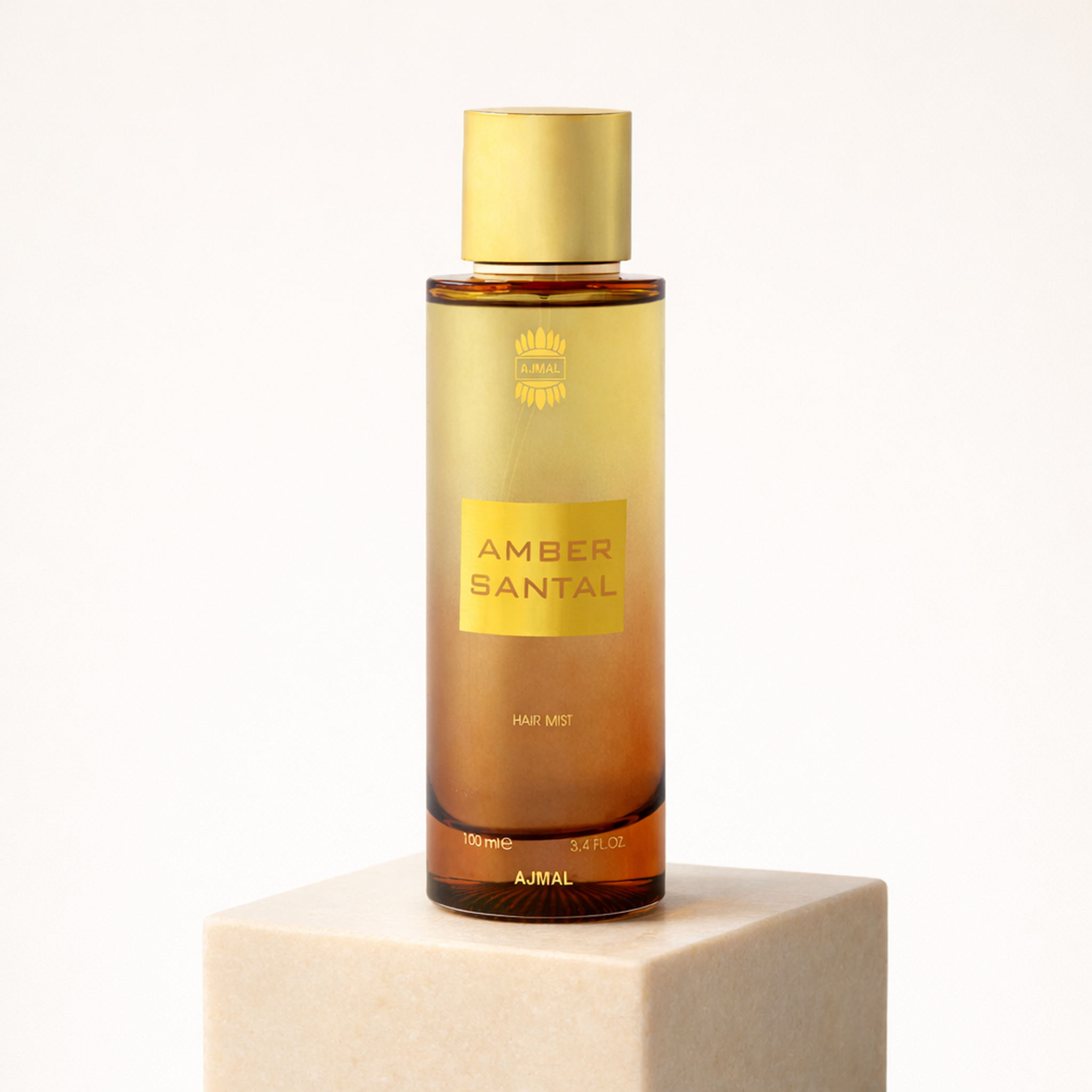 Ajmal Amber Santal Hair Mist upright pedestal gallery showcase