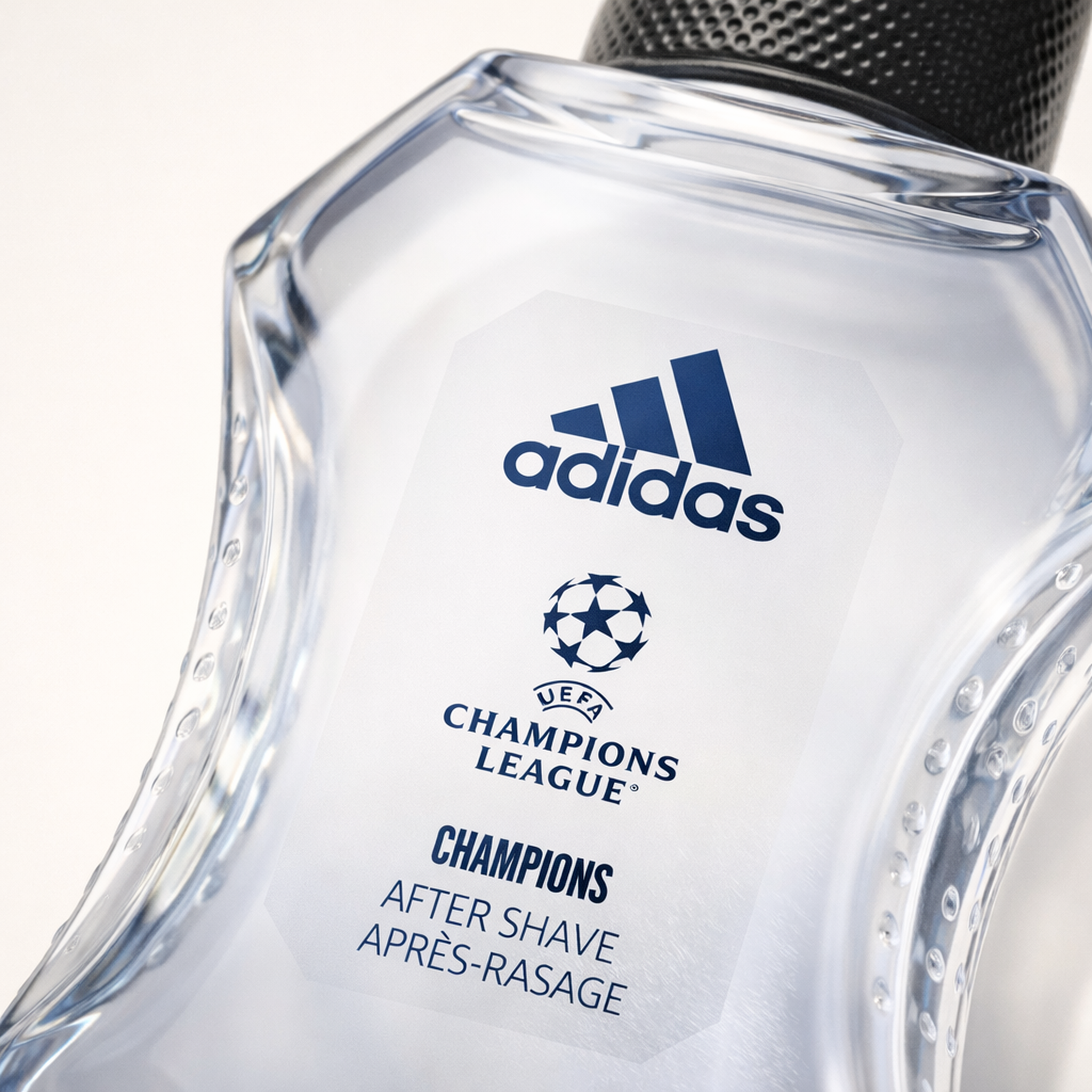Adidas UEFA Champions League Champions Aftershave macro label detail gallery showcase