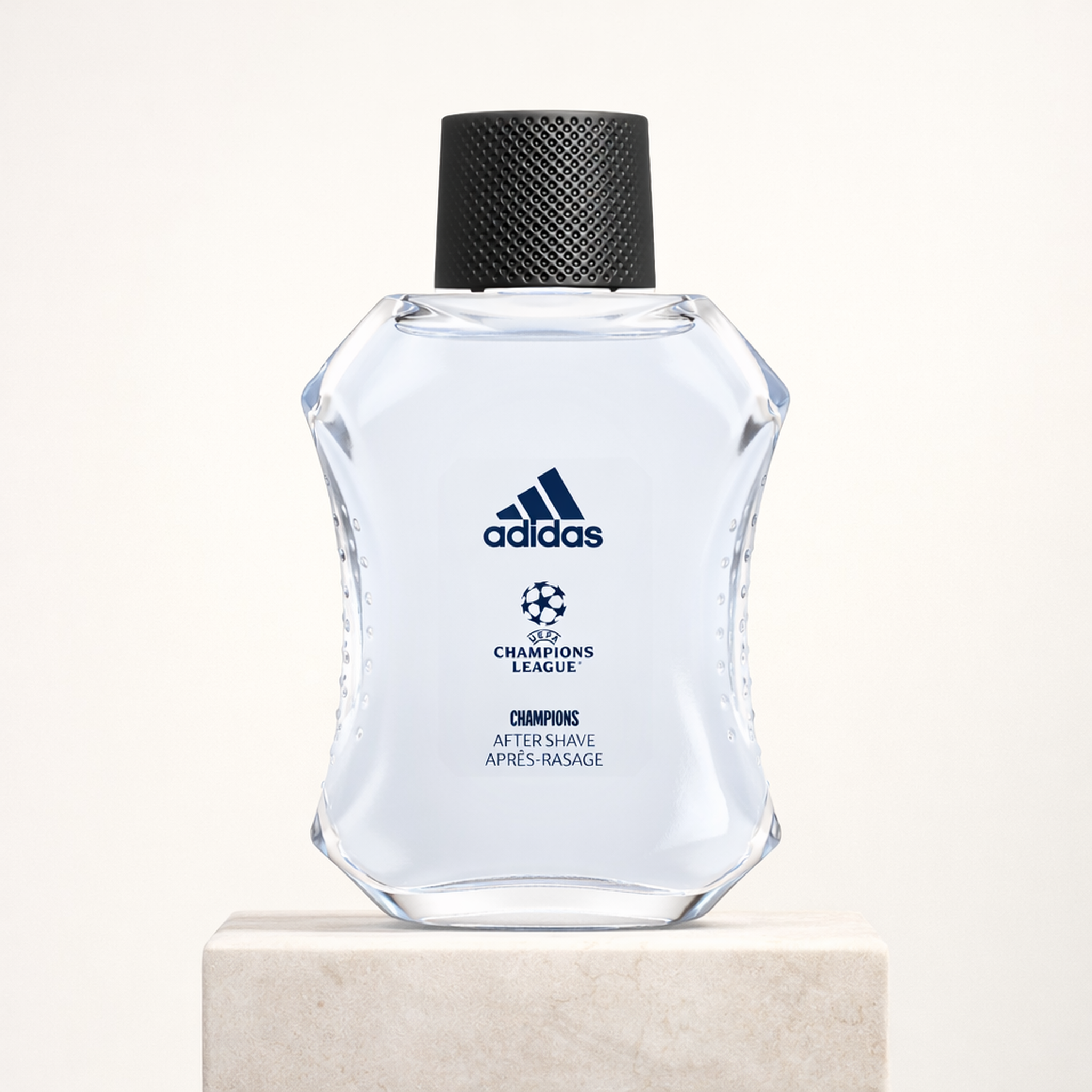 Adidas UEFA Champions League Champions Aftershave upright pedestal gallery showcase