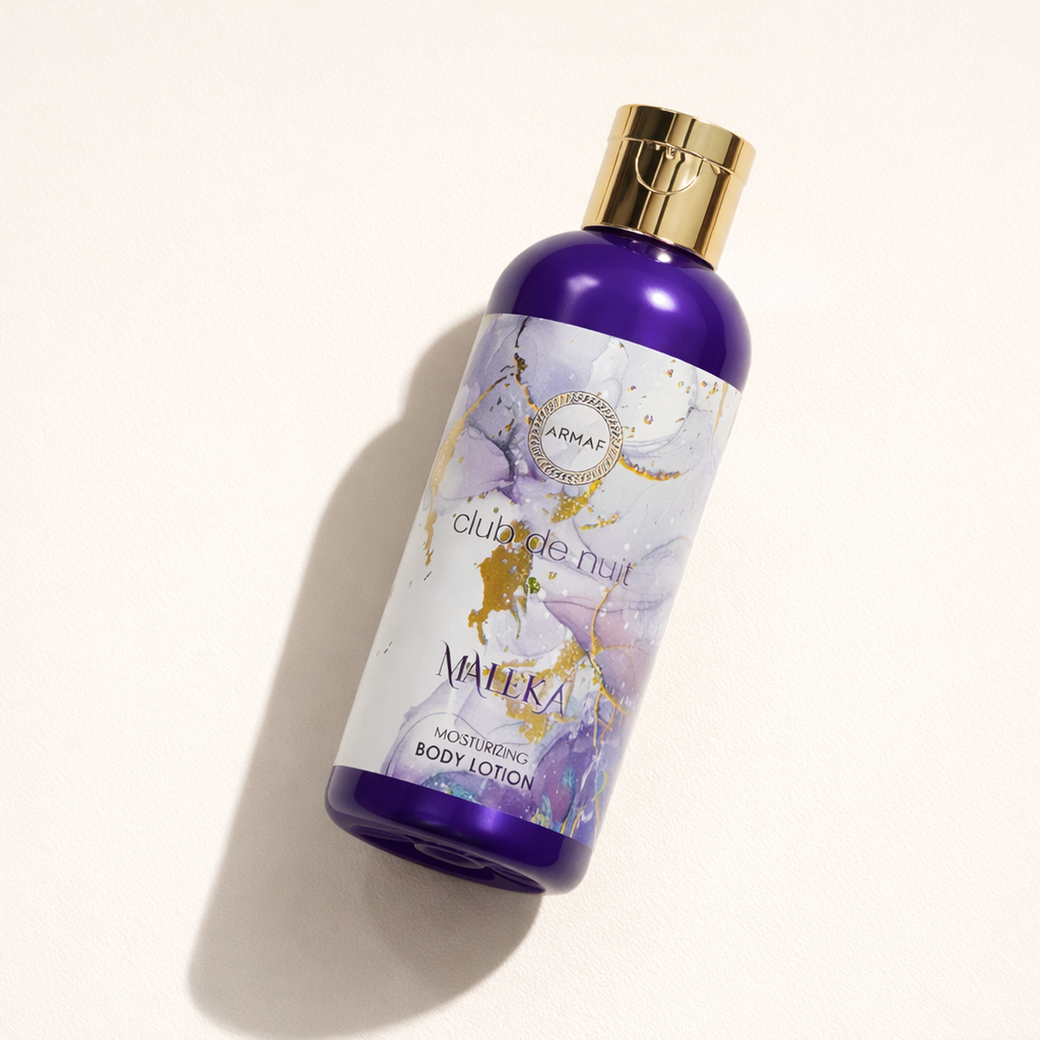 Armaf Club De Nuit Maleka Body Lotion angled still-life gallery showcase