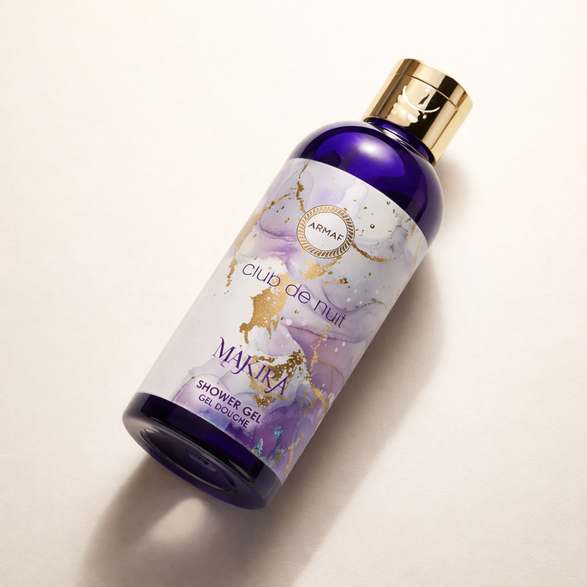 Armaf Club De Nuit Maleka Shower Gel angled still-life gallery showcase