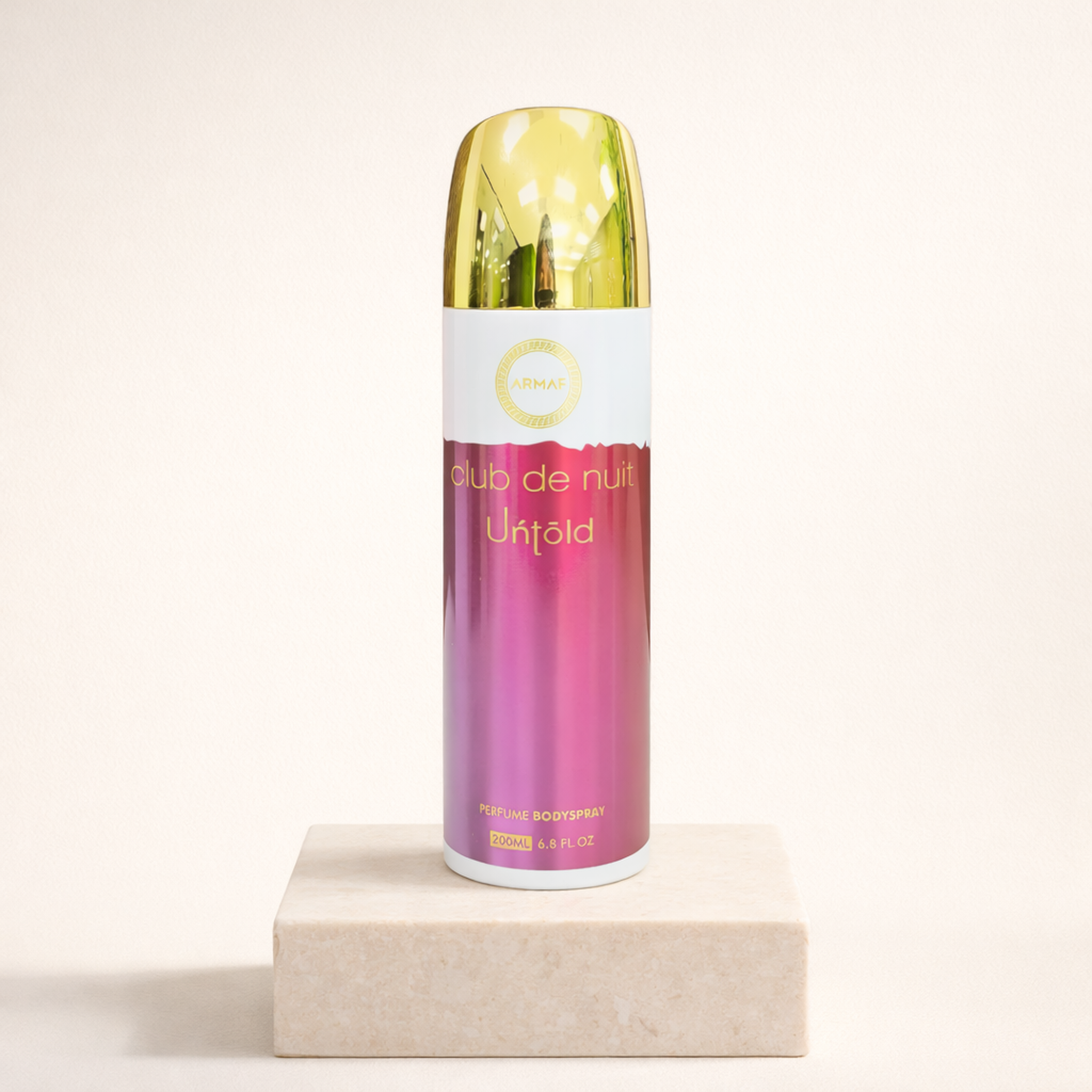 Armaf Club De Nuit Untold Body Mist upright pedestal gallery showcase