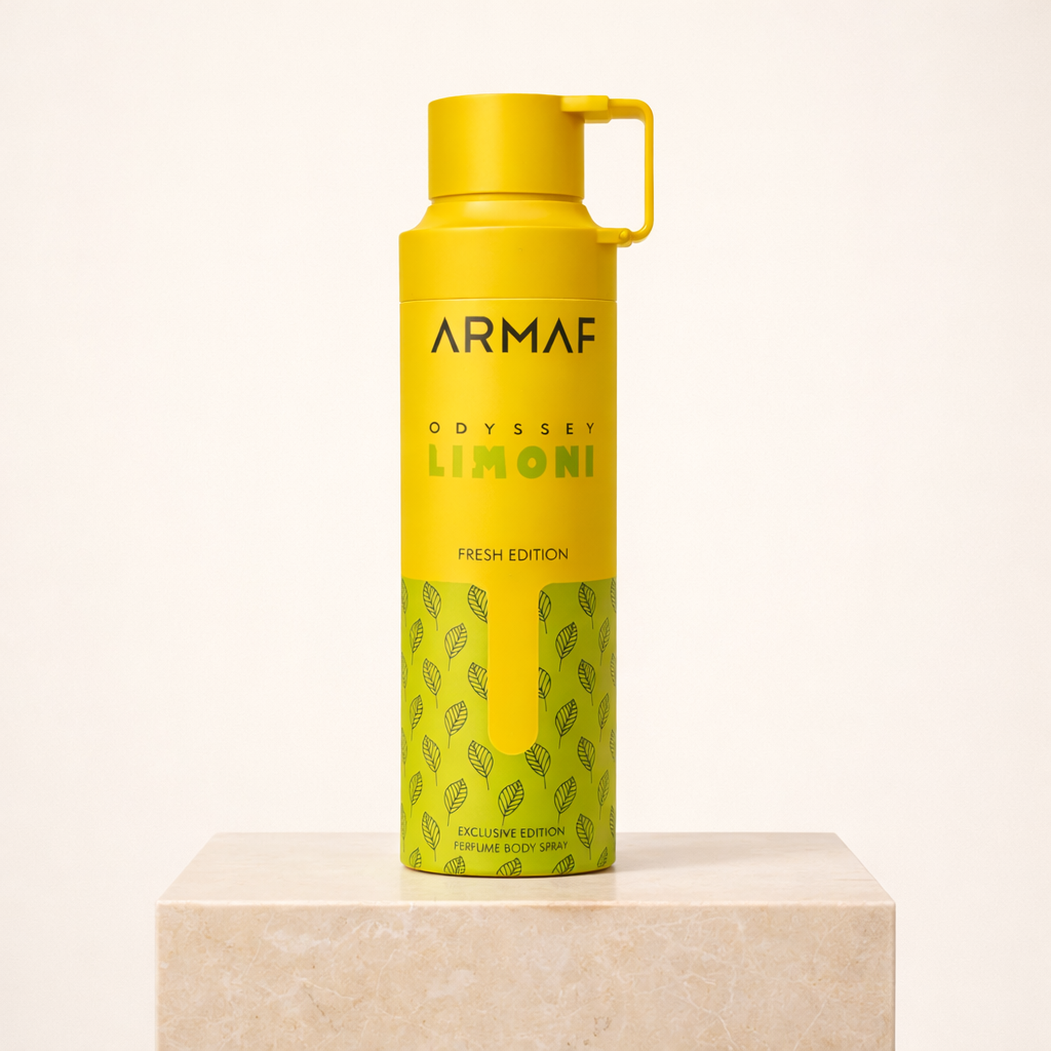 Armaf Odyssey Limoni Fresh Edition Body Spray upright pedestal gallery showcase