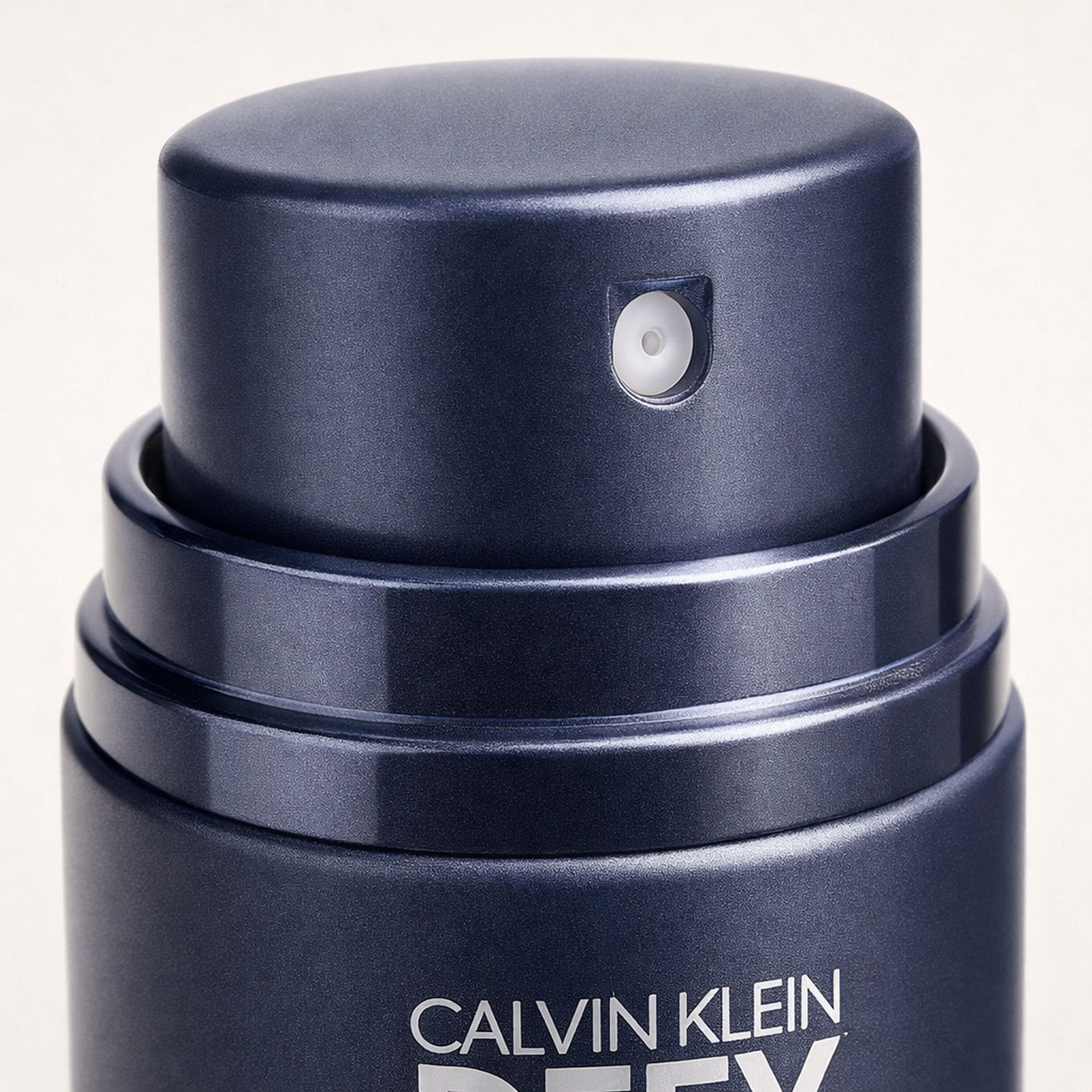 Calvin Klein Defy Deodorant Spray cap macro detail gallery showcase