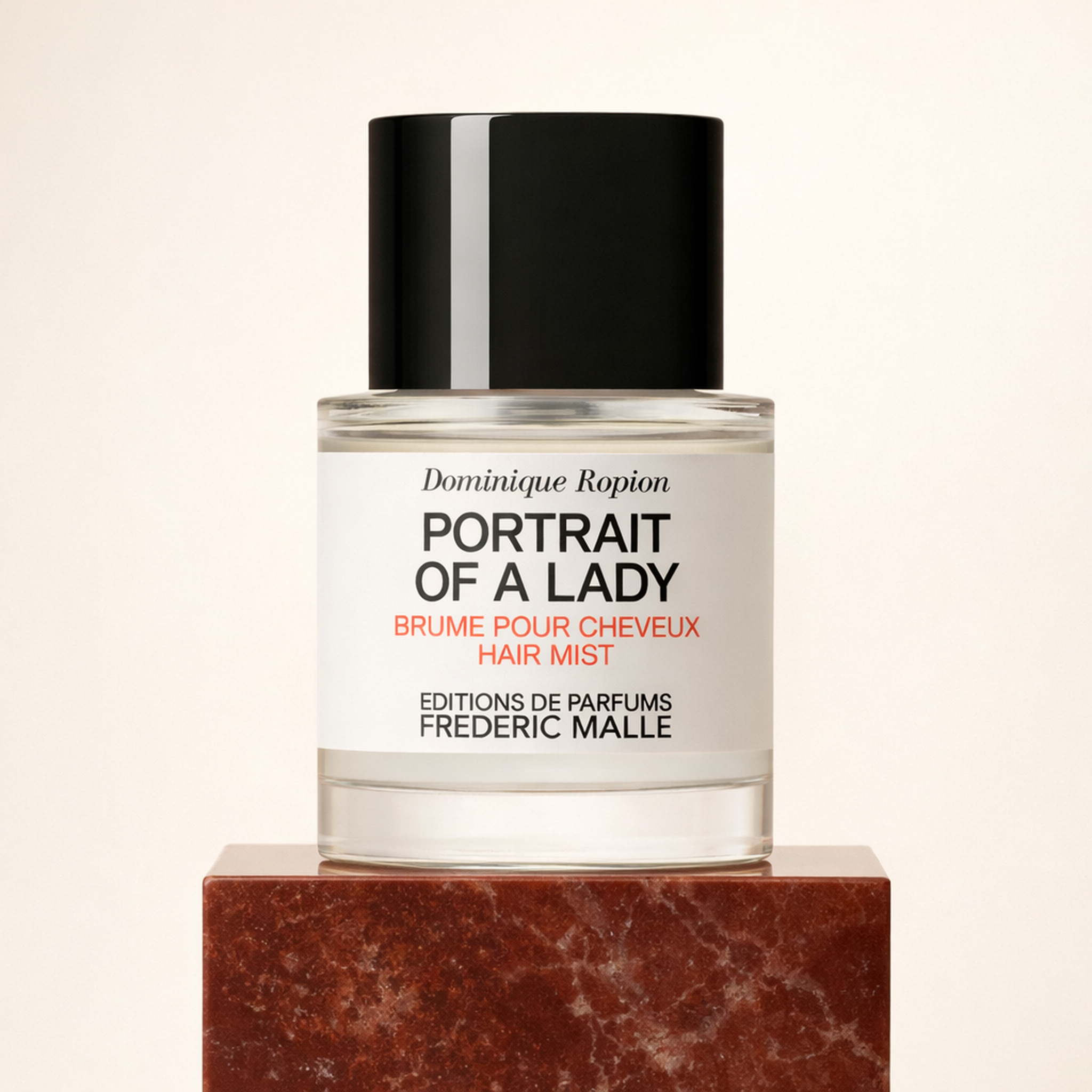 Frederic Malle Portrait Of A Lady Hair Mist upright pedestal gallery showcase