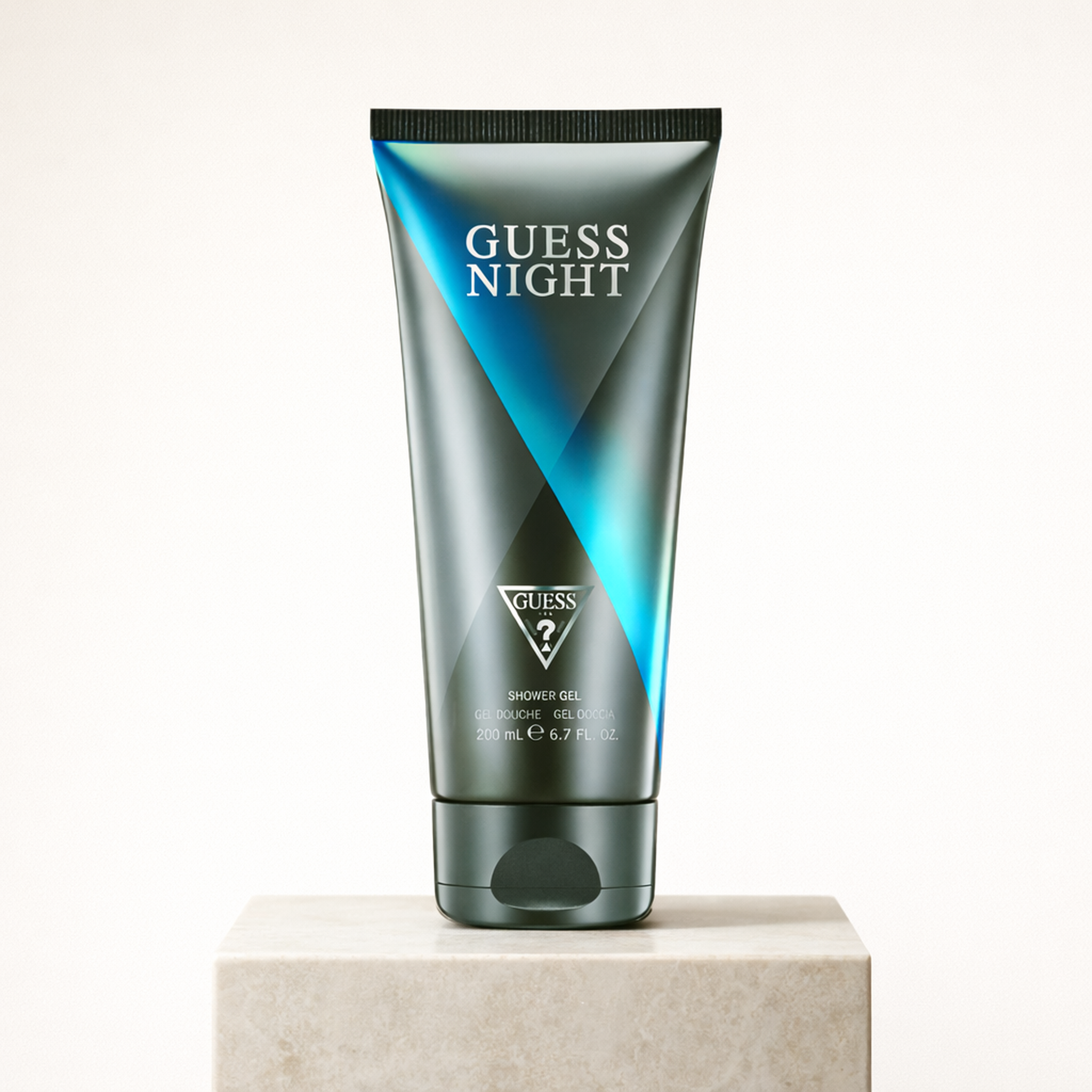 Guess Night Shower Gel upright pedestal gallery showcase