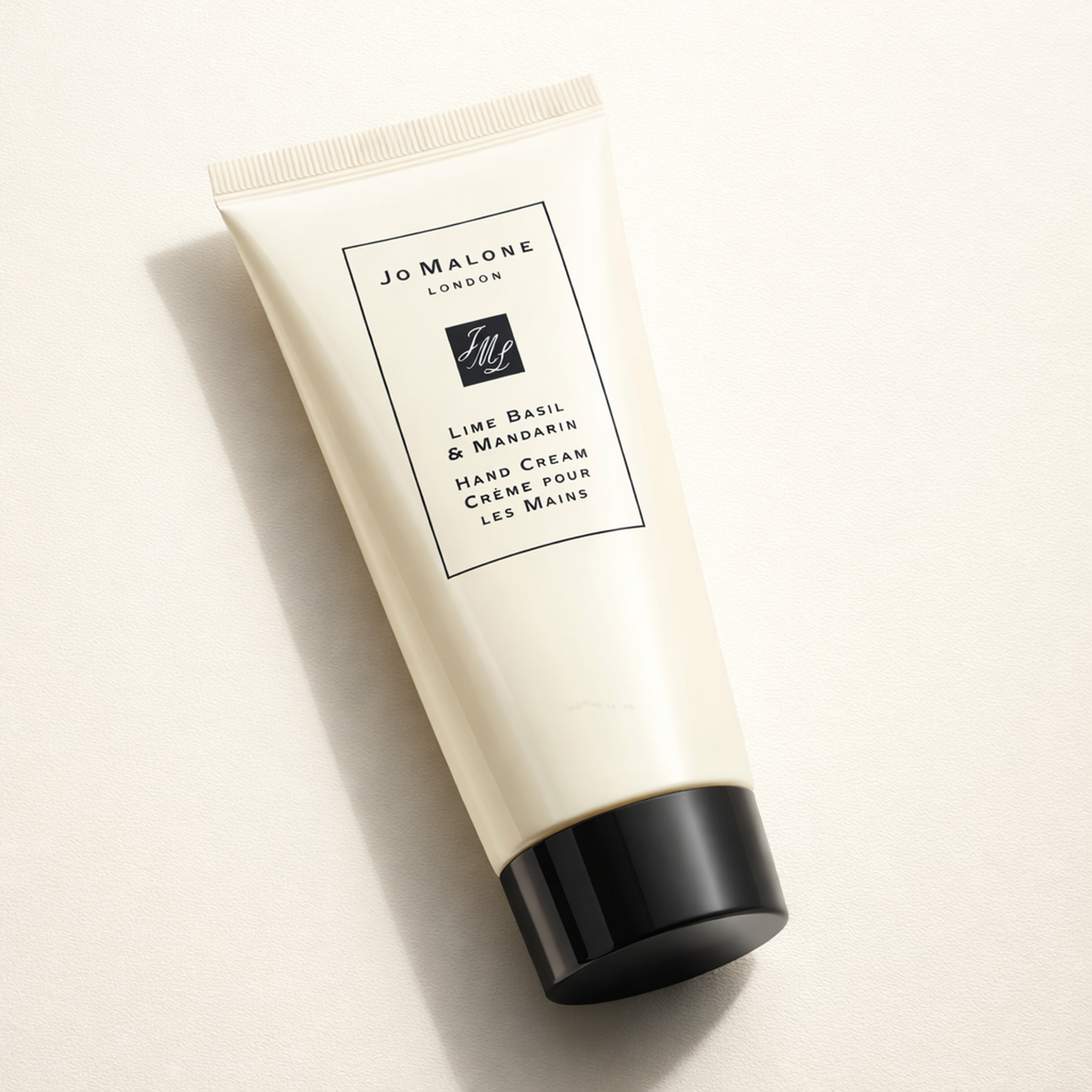 Jo Malone Lime Basil & Mandarin Hand Cream angled still-life gallery showcase