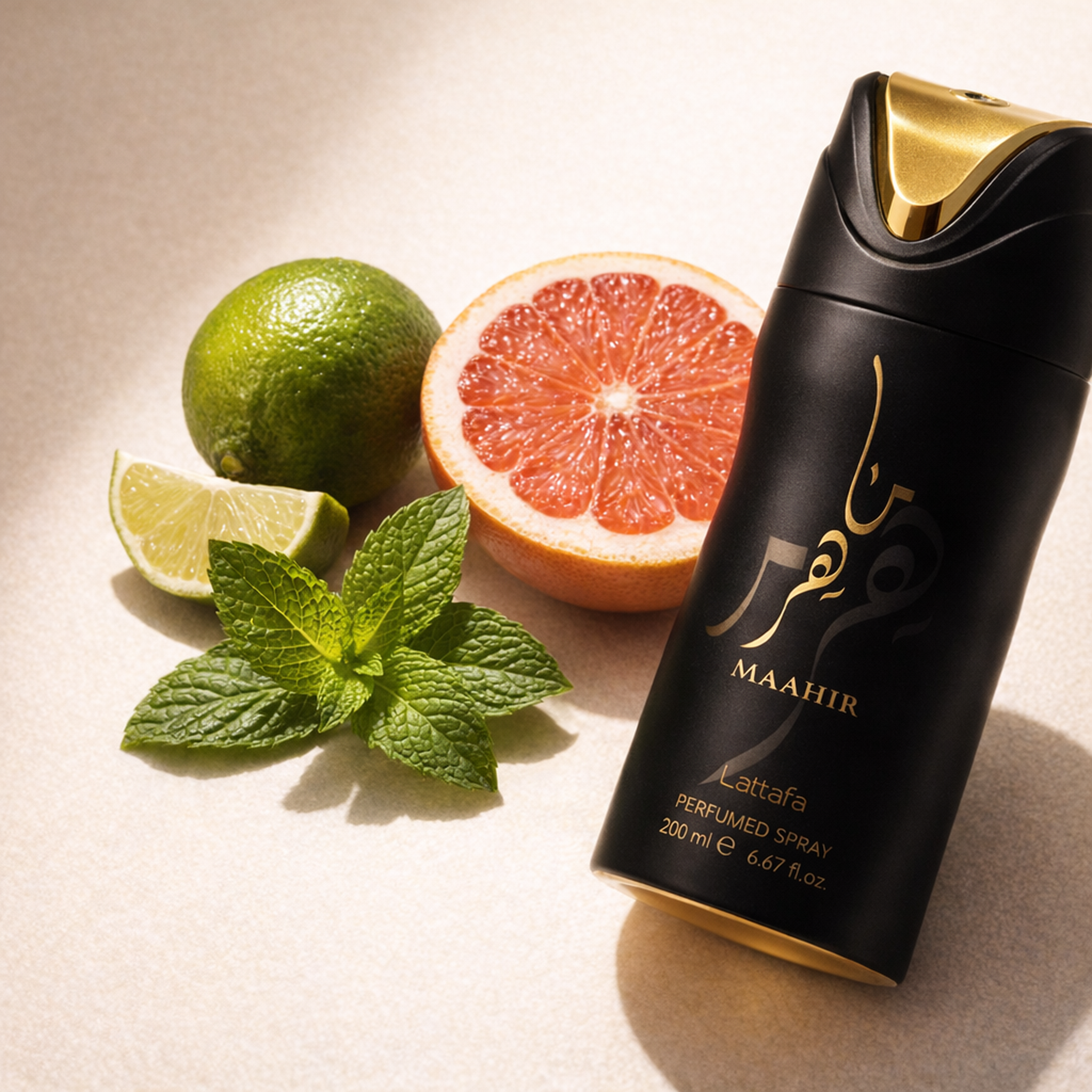 Lattafa Maahir Deodorant fragrance notes image