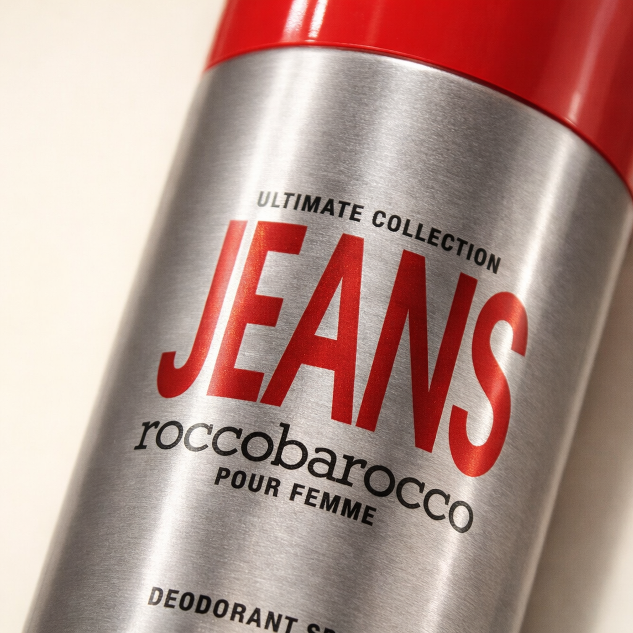 Roccobarocco Jeans Pour Femme Deodorant Spray macro label detail gallery showcase