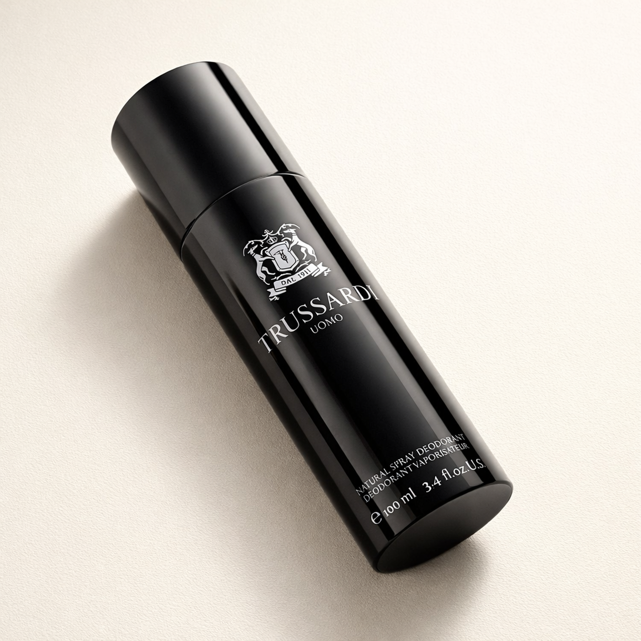 Trussardi Uomo Deodorant angled still-life gallery showcase