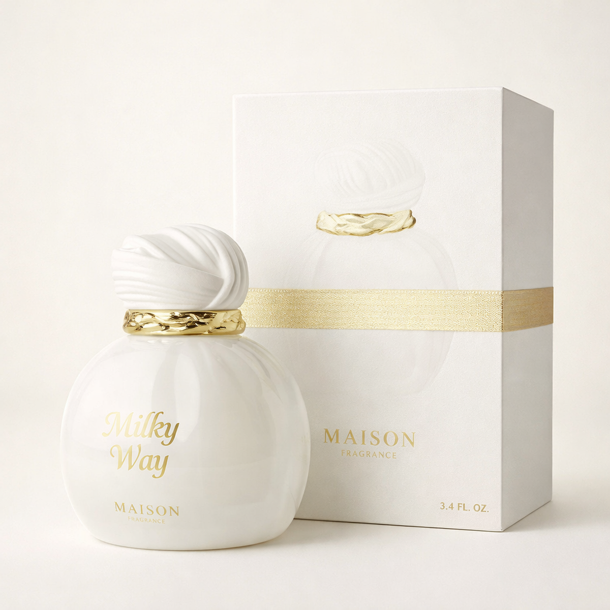 Maison Asrar Milky Way EDP packaging product shot gallery showcase