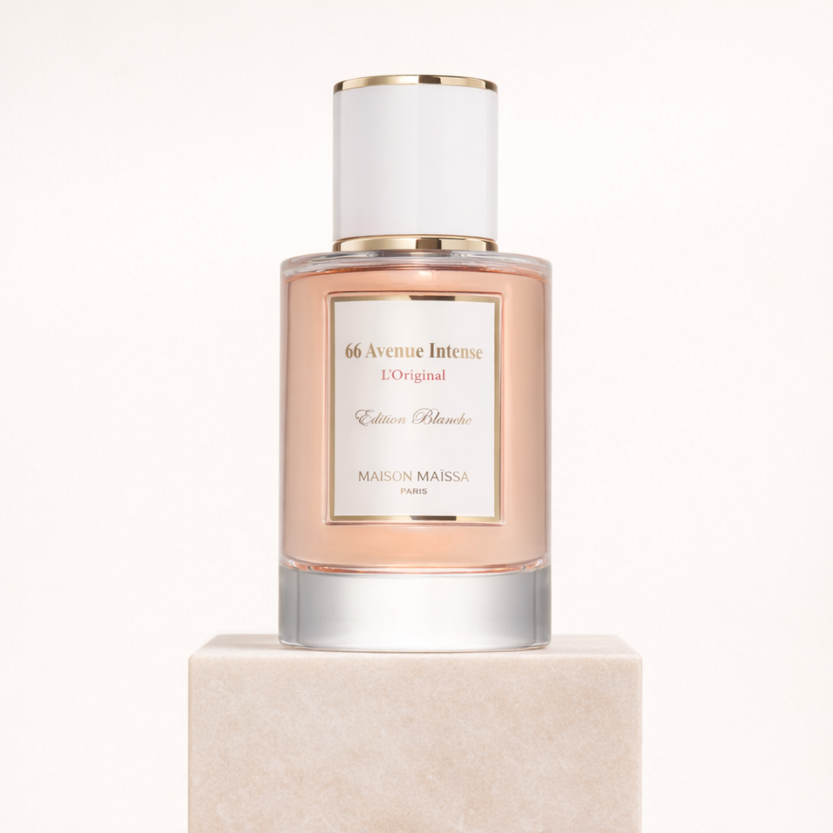 Maissa 66 Avenue L'Intense EDP upright pedestal gallery showcase
