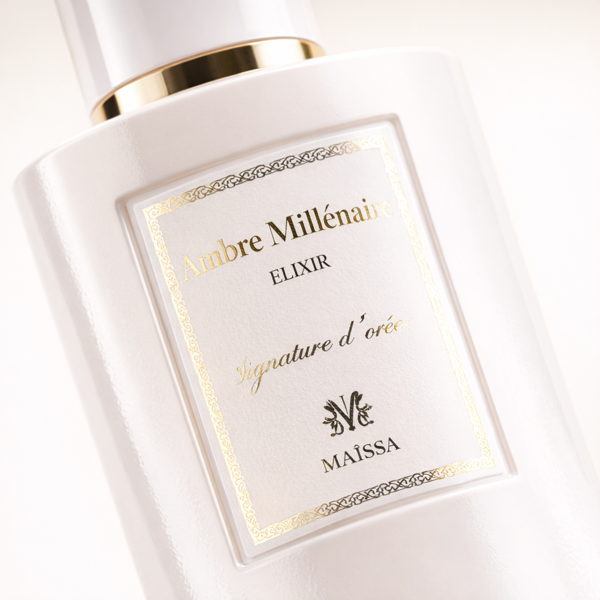 Maissa Ambre Millenaire EDP macro label detail gallery showcase