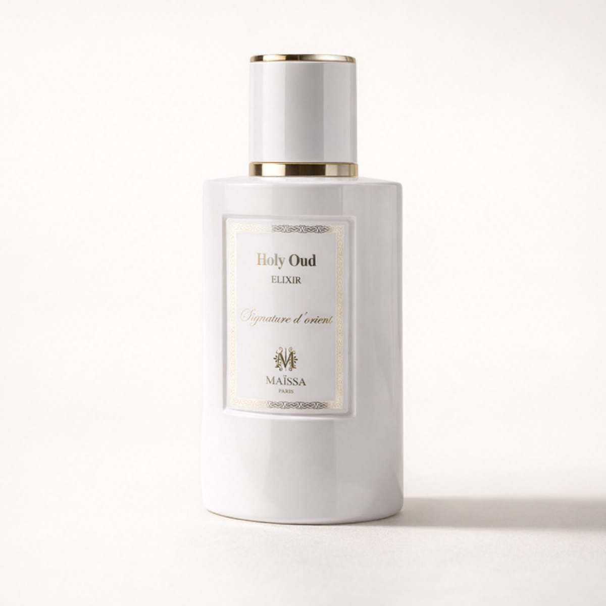 Maissa Holy Oud Elixir EDP low three-quarter hero gallery showcase