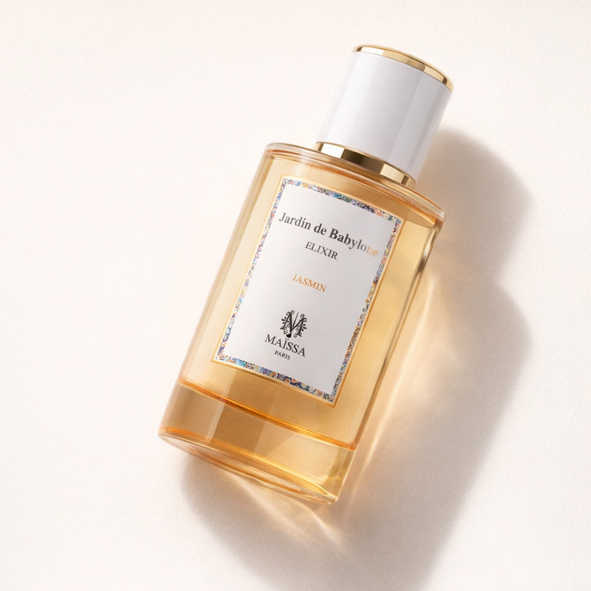 Maissa Jardin de Babylone Elixir Jasmin EDP angled still-life gallery showcase