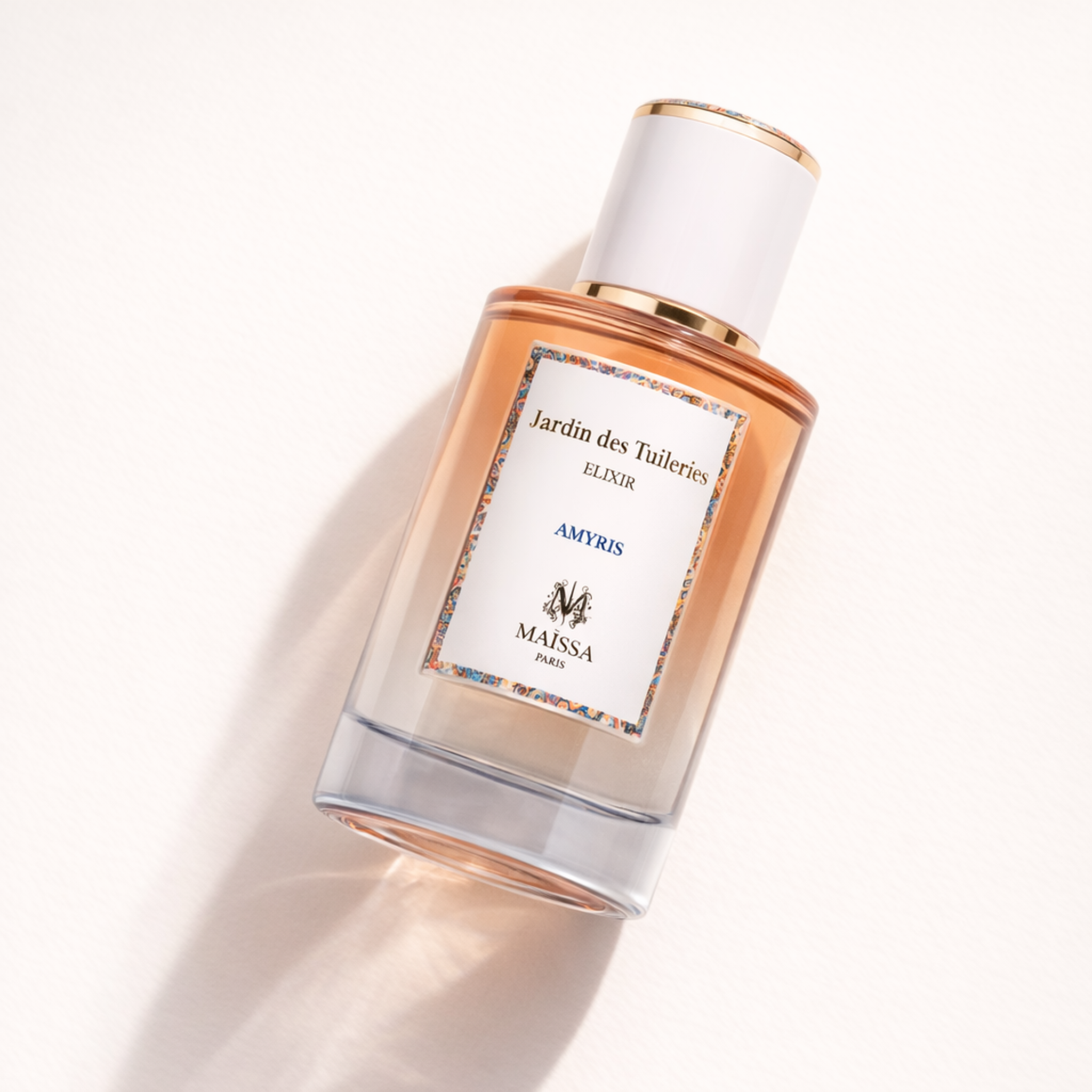 Maissa Jardin Des Tuileries Elixir Amyris EDP angled still-life gallery showcase