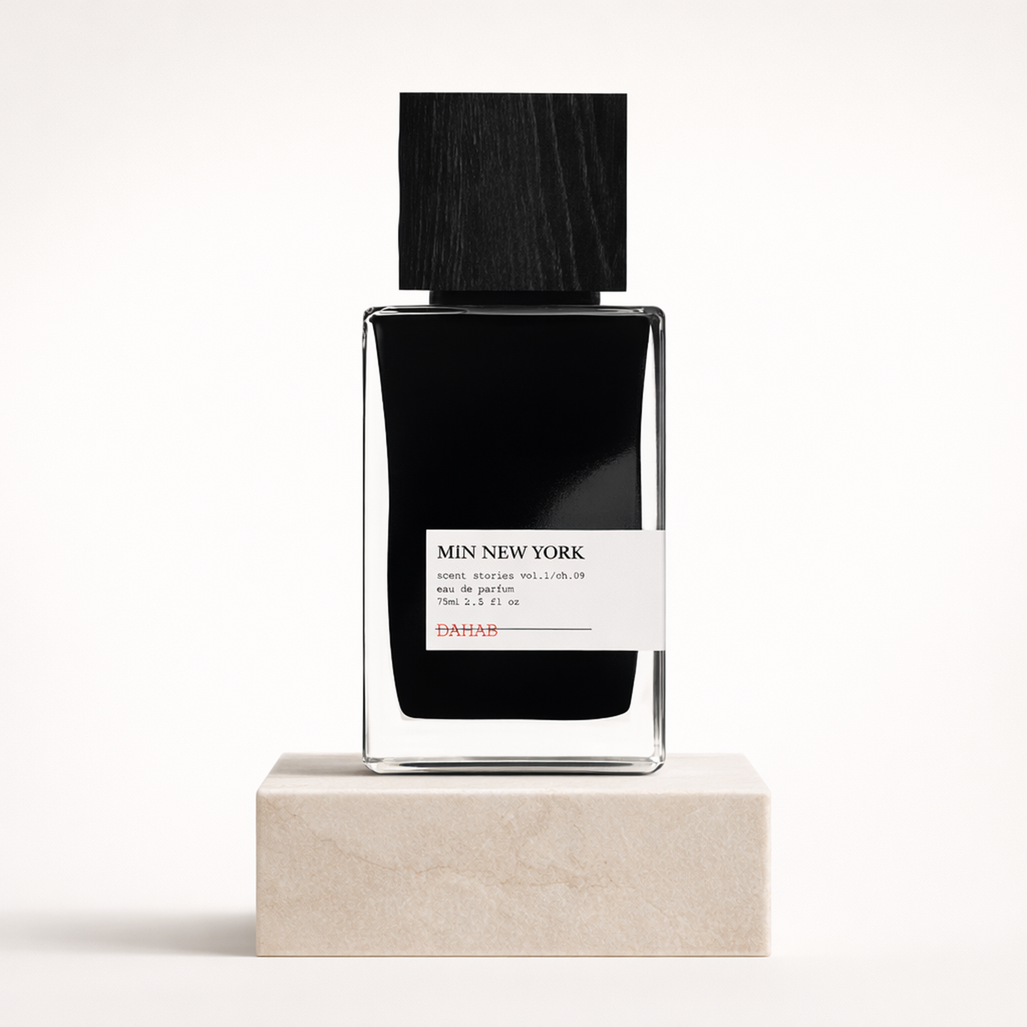 Min New York Dahab Travel EDP upright pedestal gallery showcase