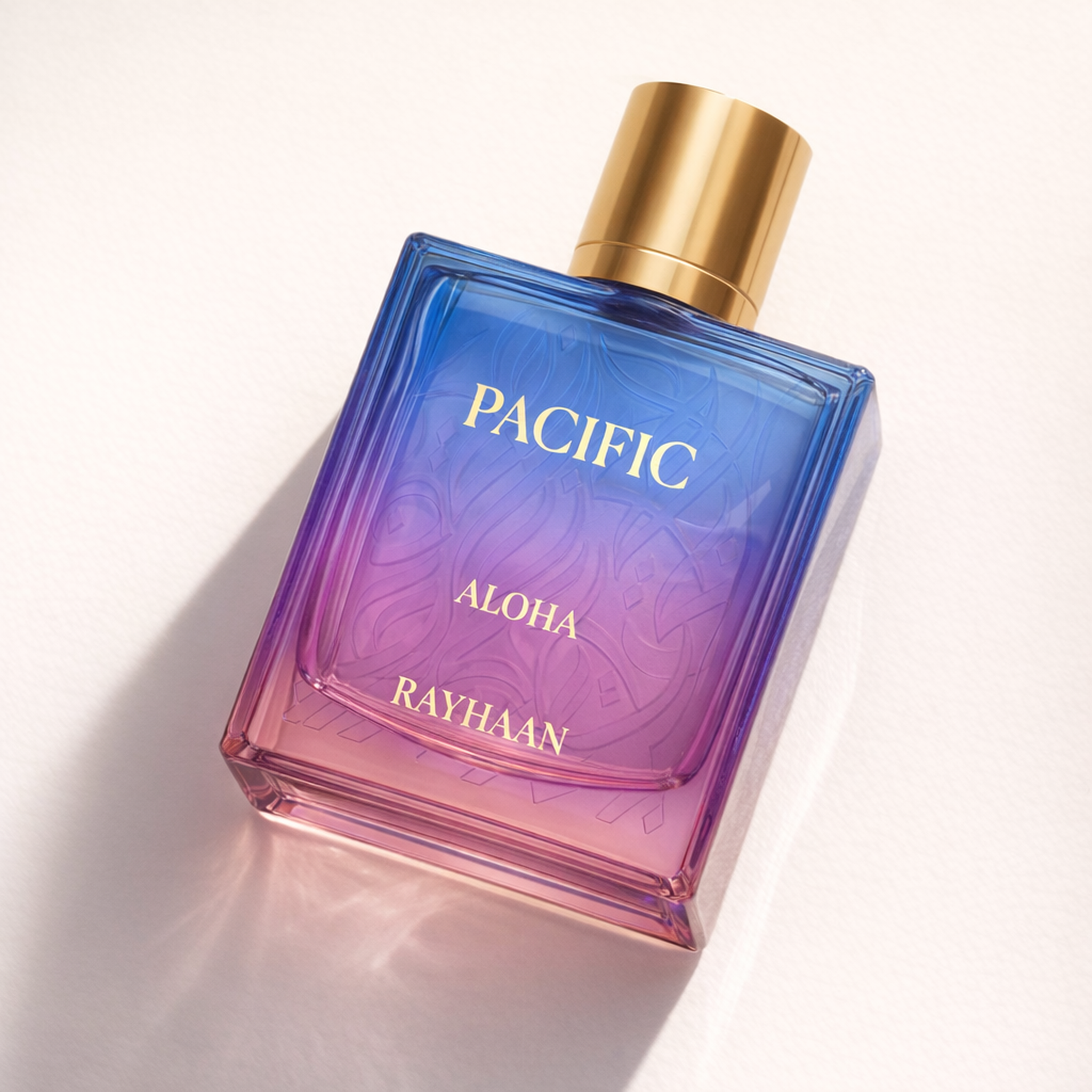 Rayhaan Pacific Aloha EDP angled still-life gallery showcase