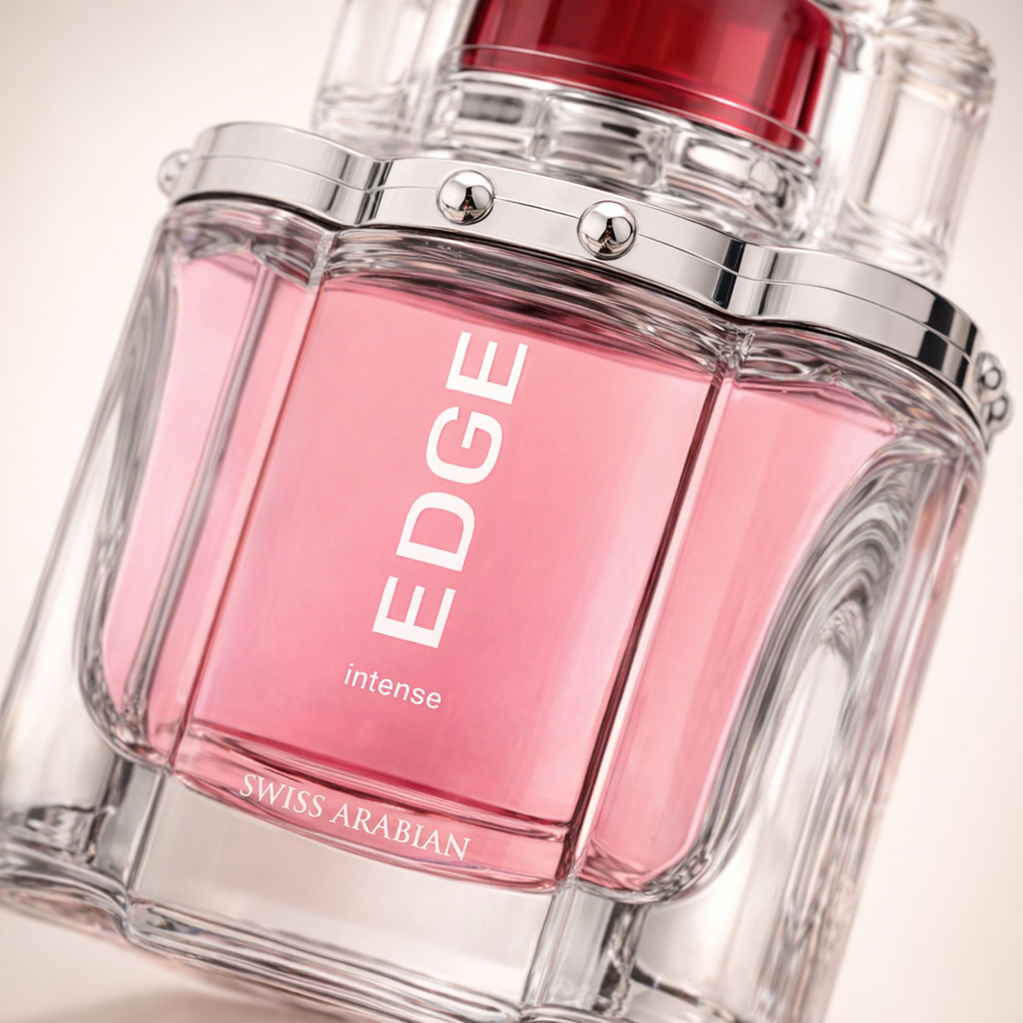 Swiss Arabian Edge EDP For Women macro label detail gallery showcase