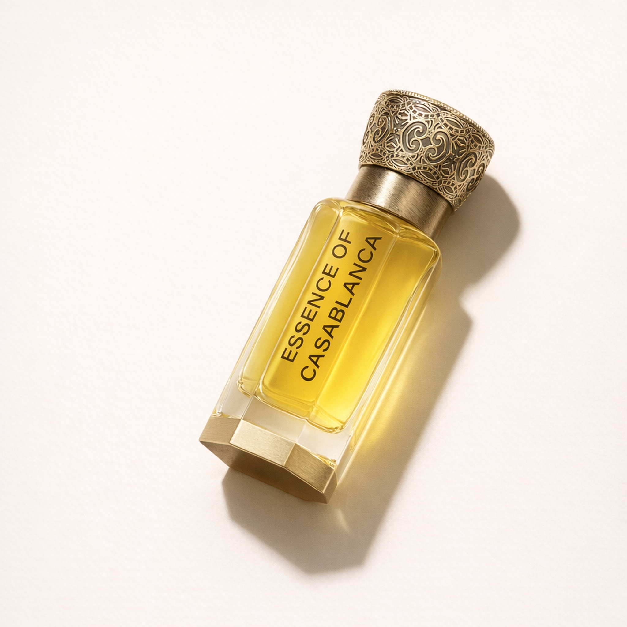 Swiss Arabian Essence of Casablanca Extrait Parfum angled still-life gallery showcase