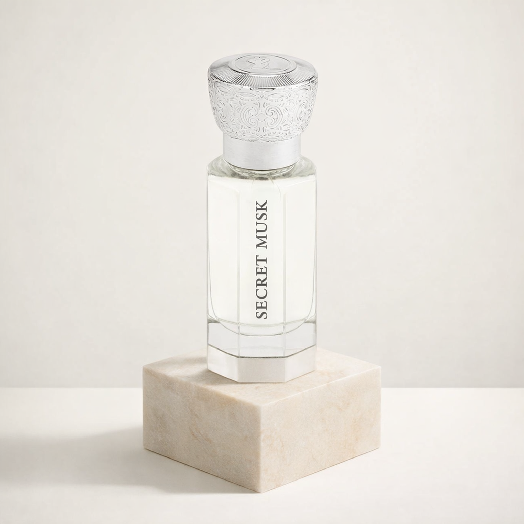 Swiss Arabian Secret Musk CPO upright pedestal gallery showcase