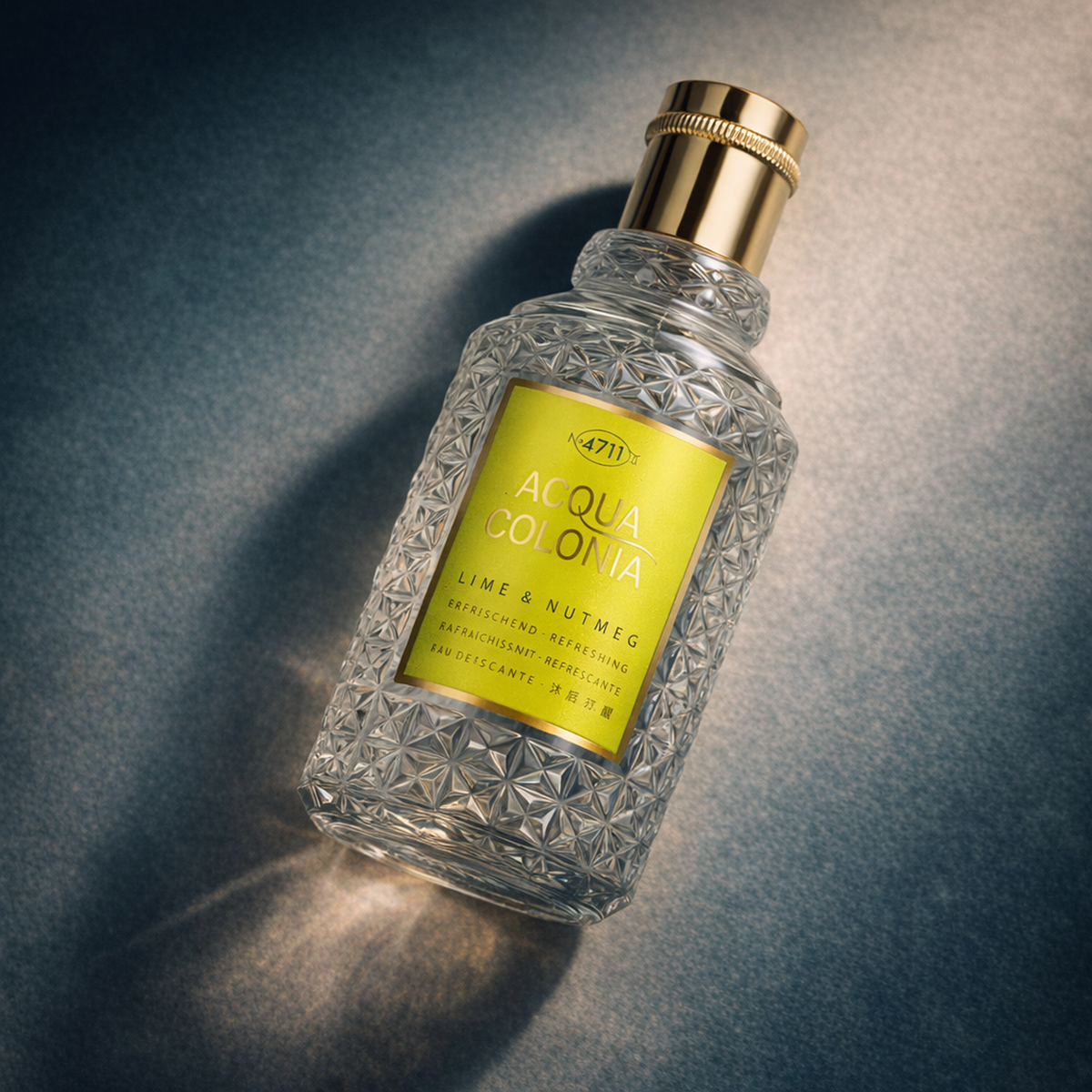 No. 4711 Acqua Colonia Lime and Nutmeg EDC angled still-life gallery showcase