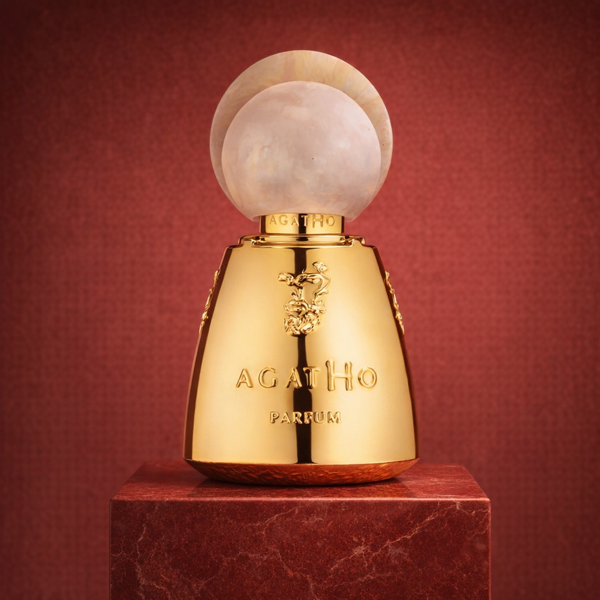 Agatho Parfum Pompei Collection Rossopompeiano Extrait de Parfum generated pedestal image