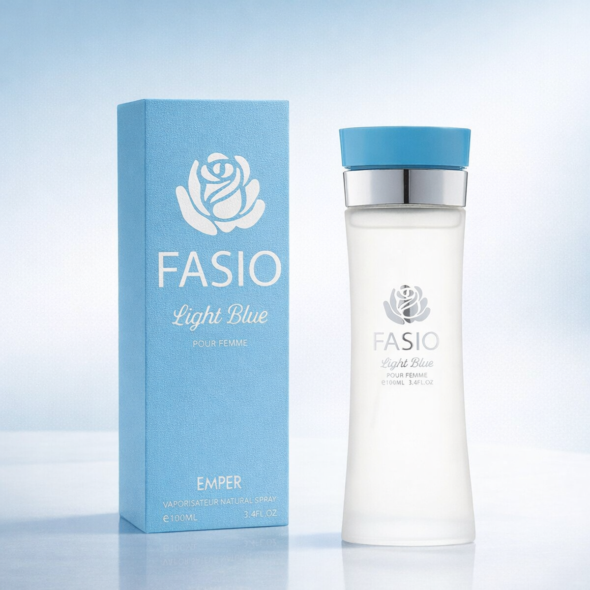 Emper Fasio Light Blue EDP For Women packaging image