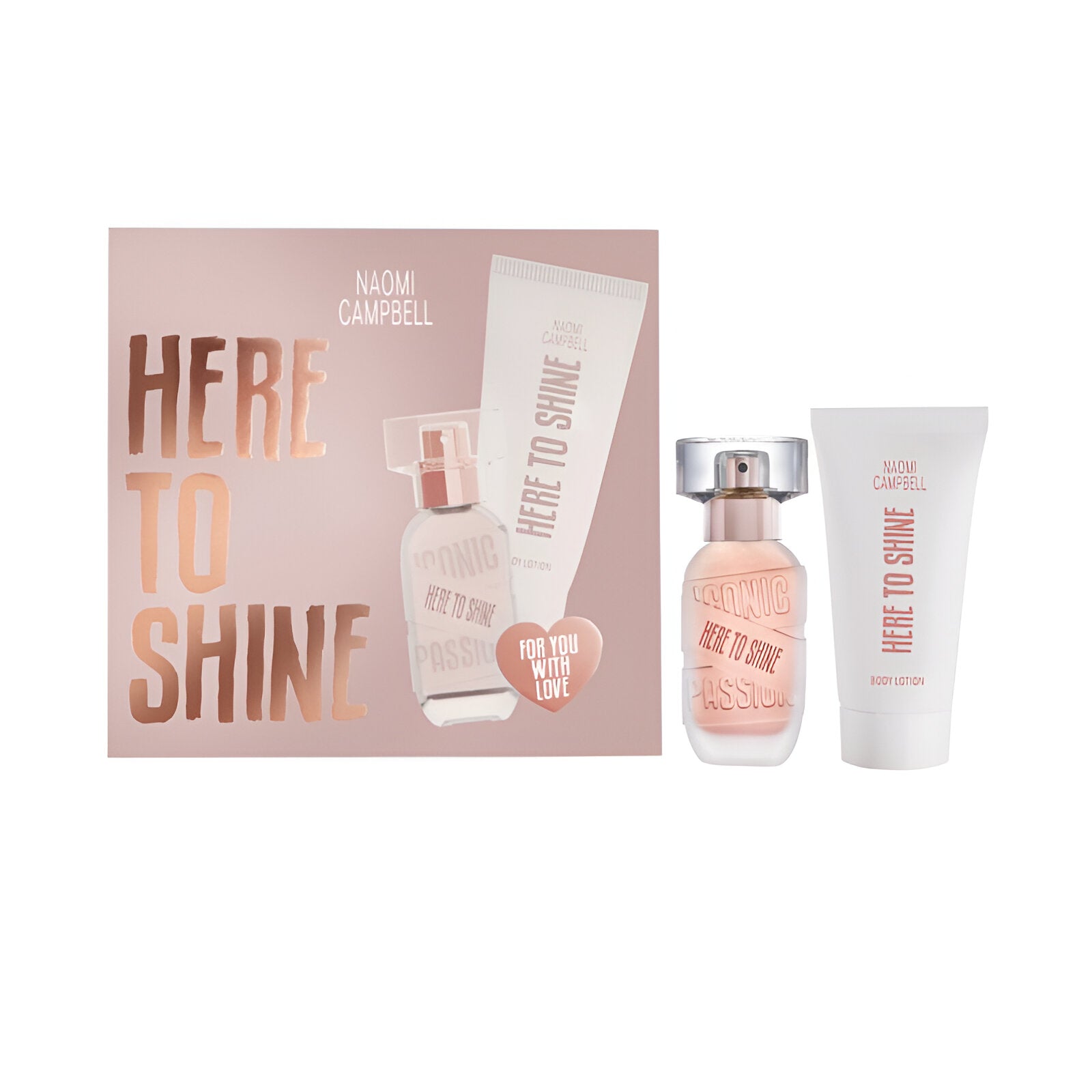 Naomi Campbell Here To Shine EDT & Body Lotion Set for Women | My Perfume Shop