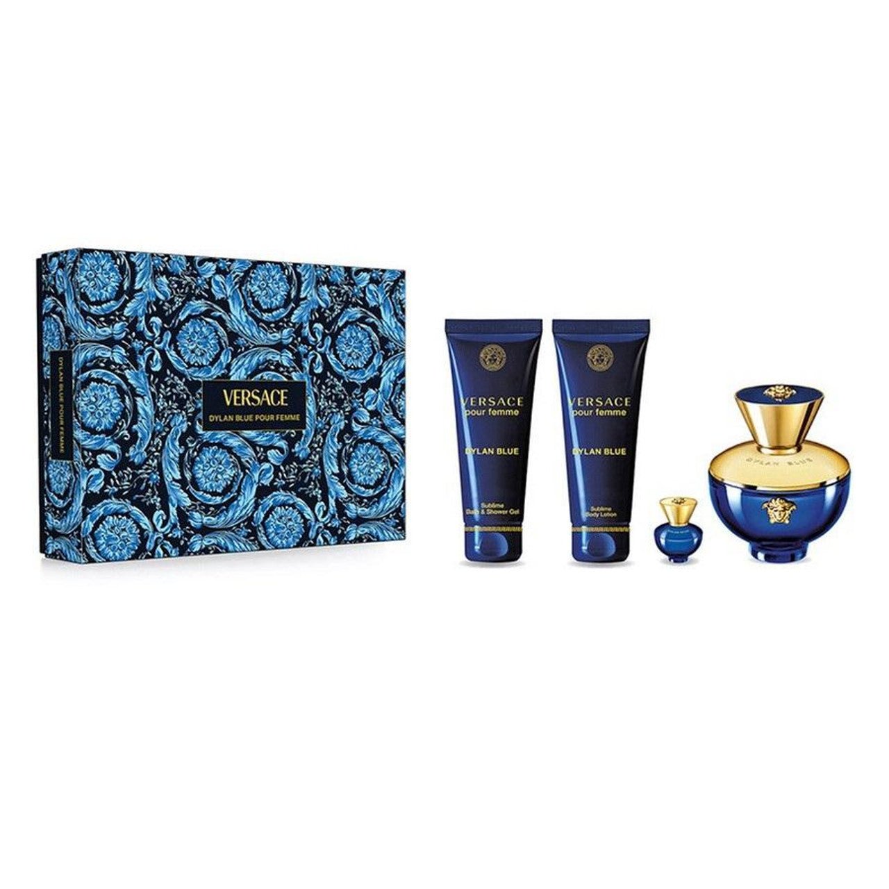 Versace Dylan Blue EDP Set for Her: Body Lotion & Shower Gel | My Perfume Shop