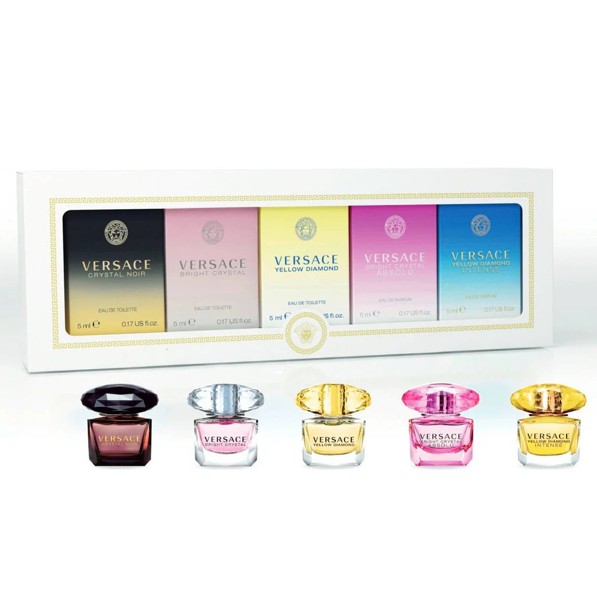 Versace Mini EDT Set: Crystal Noir, Bright Crystal & Yellow Diamond for Women | My Perfume Shop