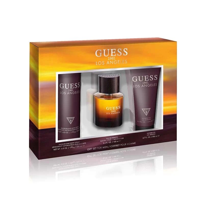 Guess 1981 Los Angeles Men's Fragrance Trio Set | My Perfume Shop Australia