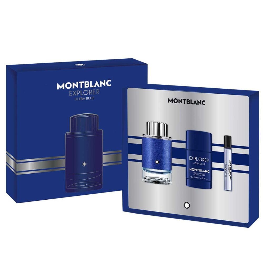Mont Blanc Explorer Ultra Blue EDP Travel & Deodorant Set | My Perfume Shop Australia