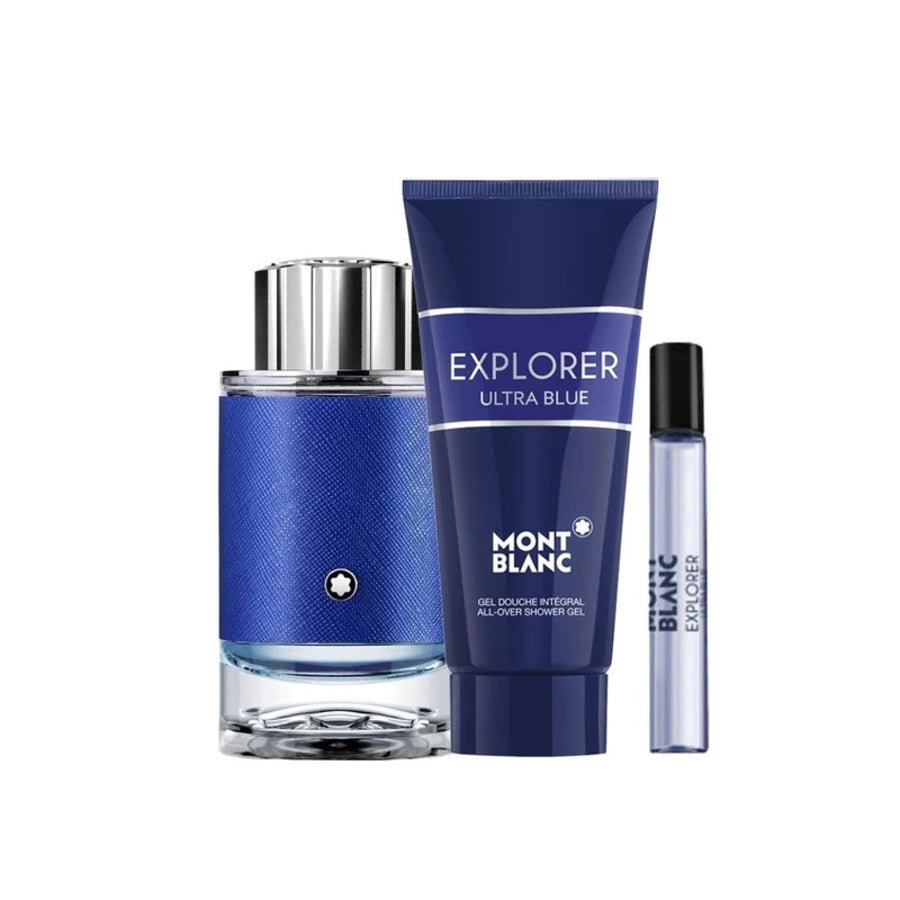 Mont Blanc Explorer Ultra Blue EDP Travel & Shower Gel Set | My Perfume Shop Australia