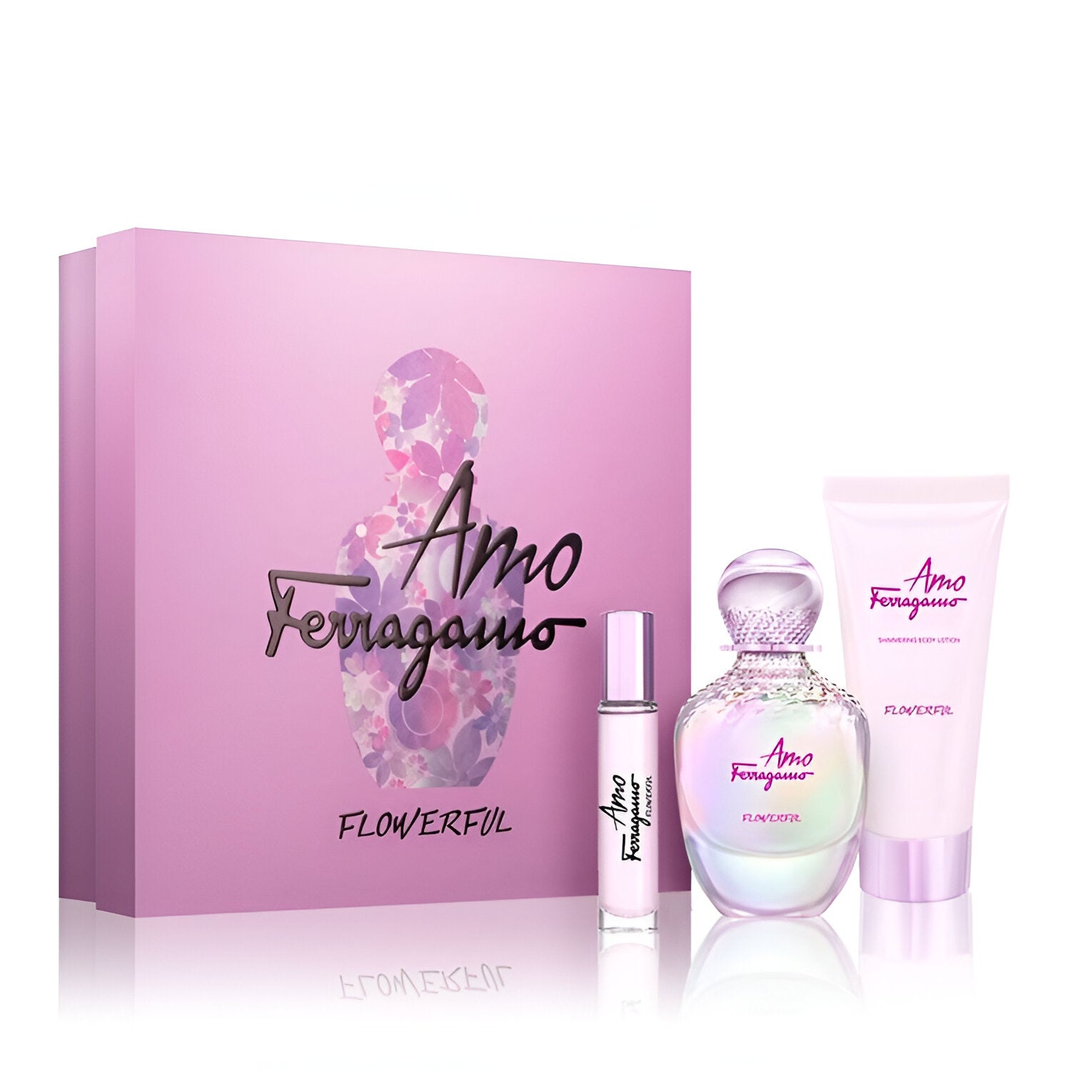 Salvatore Ferragamo Amo Flowerful EDT Shimmering Body Lotion Set | My Perfume Shop Australia
