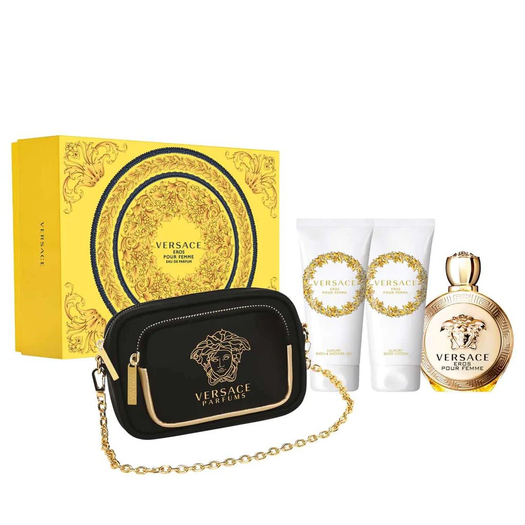 Versace Eros Pour Femme Luxurious Signature Pouch Set | My Perfume Shop Australia